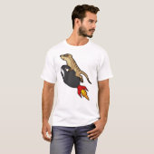 Meerkat bij vliegen met Rocket T-shirt (Voorkant volledig)