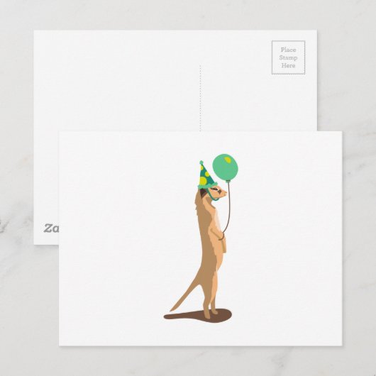 Meerkat Birthday Briefkaart (Voorkant / Achterkant)
