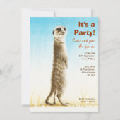 Meerkat Birthday Party Invitation Kaart (Voorkant)