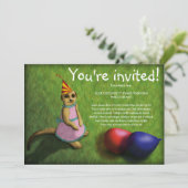 Meerkat Birthday, uitnodiging (Staand voorkant)