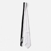 Meerkat Black en White Cookie Half en Half Stropdas (Achterkant)