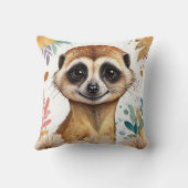 Meerkat  bloemenprint kussen (Achterkant)
