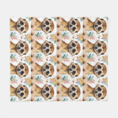 Meerkat  bloemmotief fleece deken (Voorkant (Horizontaal))