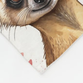 Meerkat  bloemmotief fleece deken (Hoek)