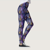 Meerkat Blue Nebula Moon Night Leggings (Rechts)