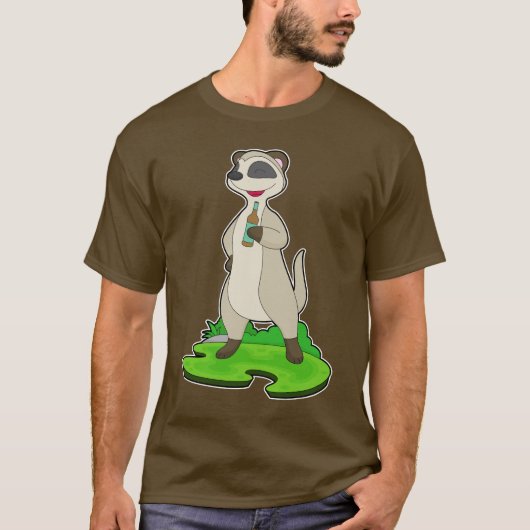 Meerkat Bottle Beer T-shirt (Voorkant)