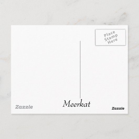 Meerkat Briefkaart (Achterkant)