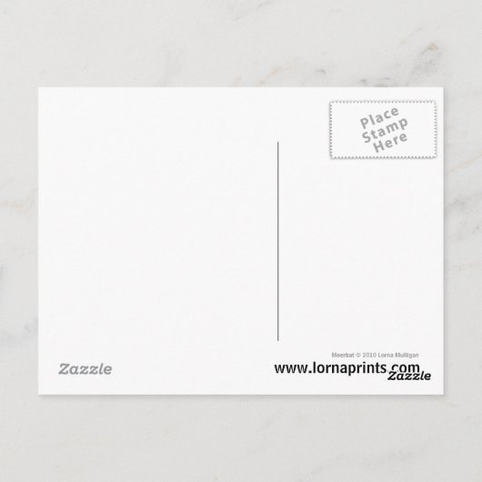 Meerkat Briefkaart (Achterkant)