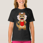 Meerkat Bruid Hart Wedding T-shirt (Voorkant)