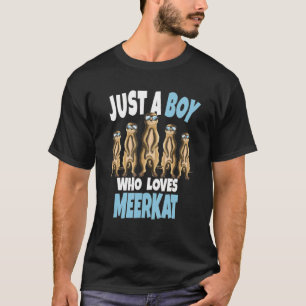 Meerkat Burrows Mammal gewoon een jongen die van M T-shirt