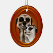 Meerkat Couple-Ornaments Keramisch Ornament (Rechts)