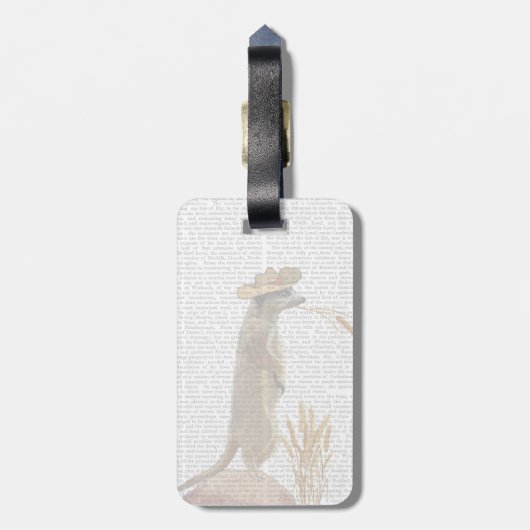 Meerkat Cowboy Bagagelabel (Achterkant verticaal)