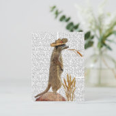 Meerkat Cowboy Briefkaart (Staand voorkant)