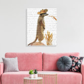 Meerkat Cowboy Canvas Afdruk (Insitu (Woonkamer))