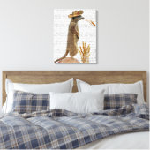Meerkat Cowboy Canvas Afdruk (Insitu (Slaapkamer))