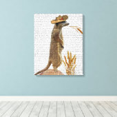 Meerkat Cowboy Canvas Afdruk (Insitu (Houten vloer))
