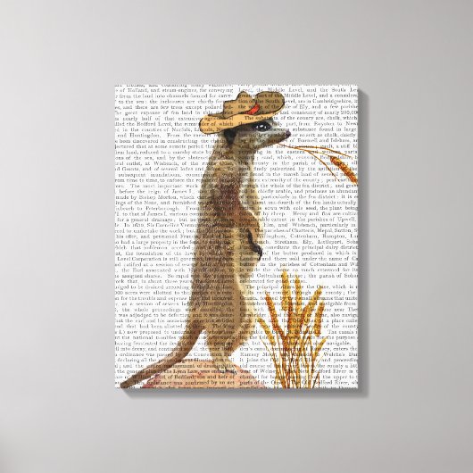 Meerkat Cowboy Canvas Afdruk (Voorkant)