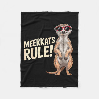 Meerkat Design For Men Women Kids Zoo Keeper Safar Fleece Deken