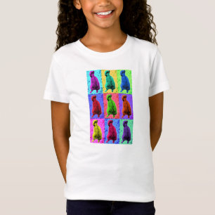 Meerkat die op Pop kijkt Popart multi-panel T-shirt