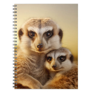 Meerkat Dier Wild Beauty Freedom Wilderness Kunst Notitieboek