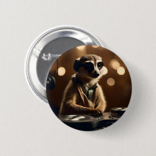 Meerkat DJ, Ronde Button 5,7 Cm