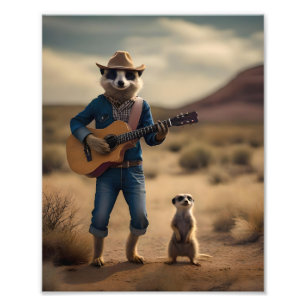 Meerkat Duet: Samen tokkelen in harmonie, Foto Afdruk