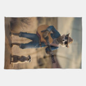 Meerkat Duet: Samen tokkelen in harmonie, Theedoek (Horizontaal)