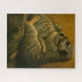 Meerkat Embrace – Heartfelt Wildlife Art Print Legpuzzel (Horizontaal)