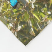 Meerkat en blauwe vlinders, fleece deken (Hoek)