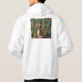 Meerkat en blauwe vlinders, hoodie (Achterkant)