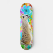 Meerkat en bloesems, persoonlijk skateboard (Voorkant)
