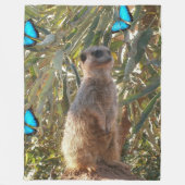 Meerkat en Butterflies Fleece Deken (Voorkant)