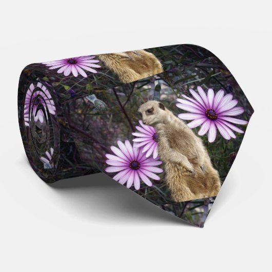 Meerkat en Daises Stropdas (Opgerold)