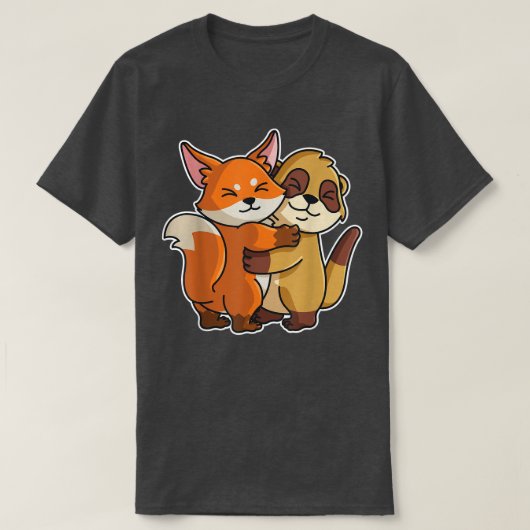Meerkat en Fo Cute Animals voor vrouwen T-shirt (Design voorkant)