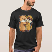 Meerkat- en kattenstaafdieren voor vrouwelijke die t-shirt (Voorkant)