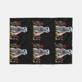 Meerkat en Logo, kleine zwarte fleece deken (Voorkant (Horizontaal))