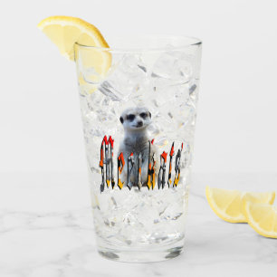 Meerkat en Meerkats Afbeelding Logo, Glas