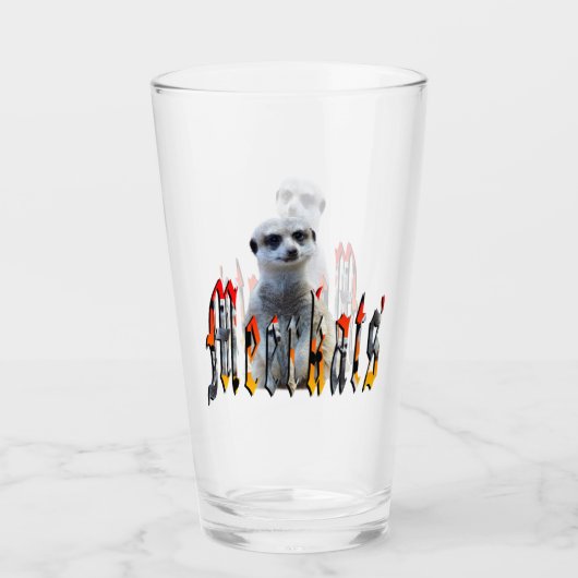 Meerkat en Meerkats Afbeelding Logo, Glas (Voorkant)