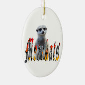 Meerkat en Meerkats Afbeelding Logo, Keramisch Ornament (Rechts)