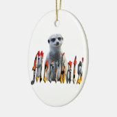 Meerkat en Meerkats Afbeelding Logo, Keramisch Ornament (Links)