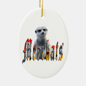 Meerkat en Meerkats Afbeelding Logo, Keramisch Ornament (Achterkant)