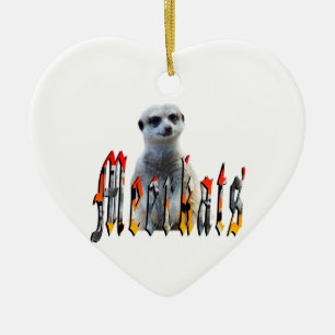 Meerkat en Meerkats Afbeelding Logo, Keramisch Ornament