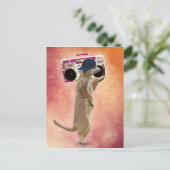 Meerkat en zoomdoos briefkaart (Staand voorkant)