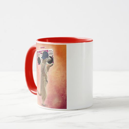 Meerkat en zoomdoos mok (Voorkant links)