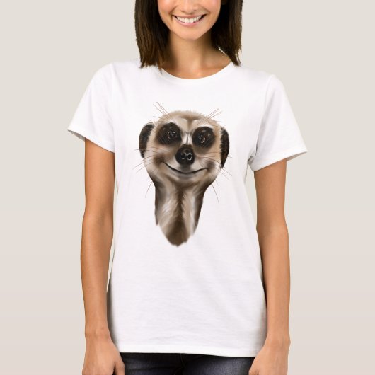 Meerkat Face Shirten T-shirt (Voorkant)