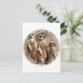 Meerkat Family Briefkaart (Staand voorkant)