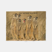 Meerkat Family Fleece Deken (Voorkant (Horizontaal))