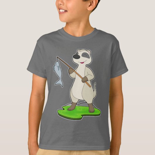 Meerkat Fisher Fish Gevist T-shirt (Voorkant)