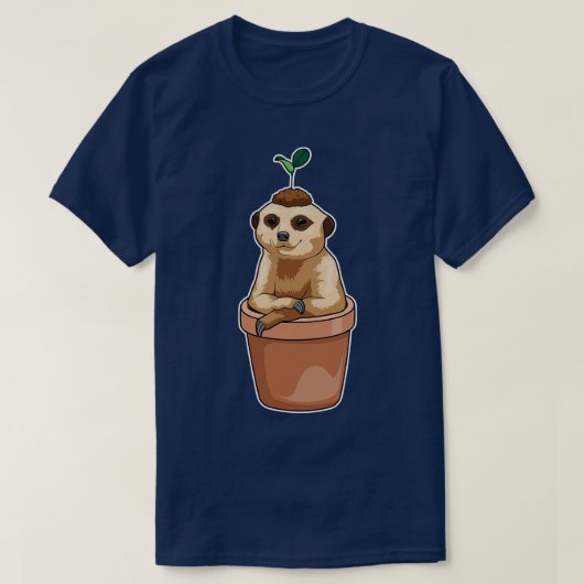 Meerkat Flower Plant T-shirt (Design voorkant)