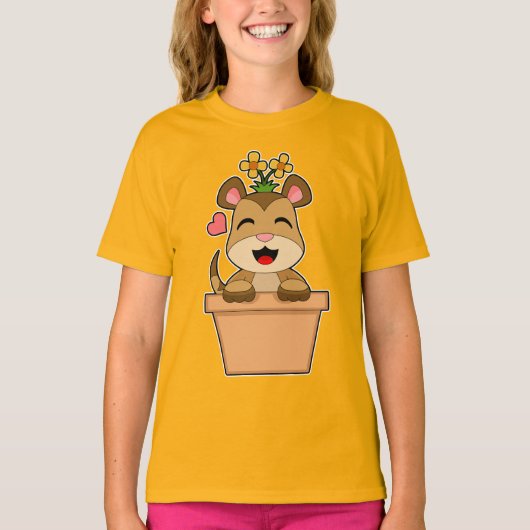 Meerkat Flower T-shirt (Voorkant)